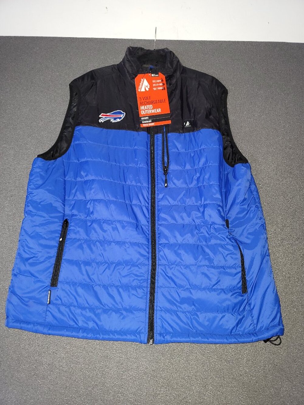 ActionHeat Buffalo Bills 5V Puffer Battery Heated Vest Men's size 2XL